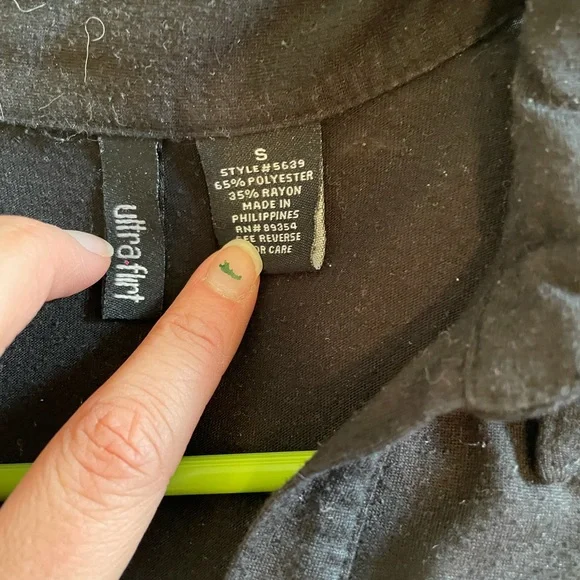 Black collared dress/shirt, last chance-donating 9/15 - Picture 2 of 9